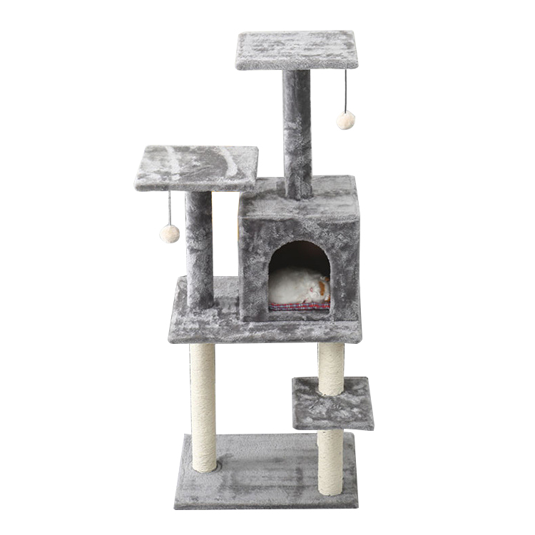 Vroče prodajana interaktivna igrača za mačje praskanje, visokokakovosten mačji stolp iz sisala za mačje drevo