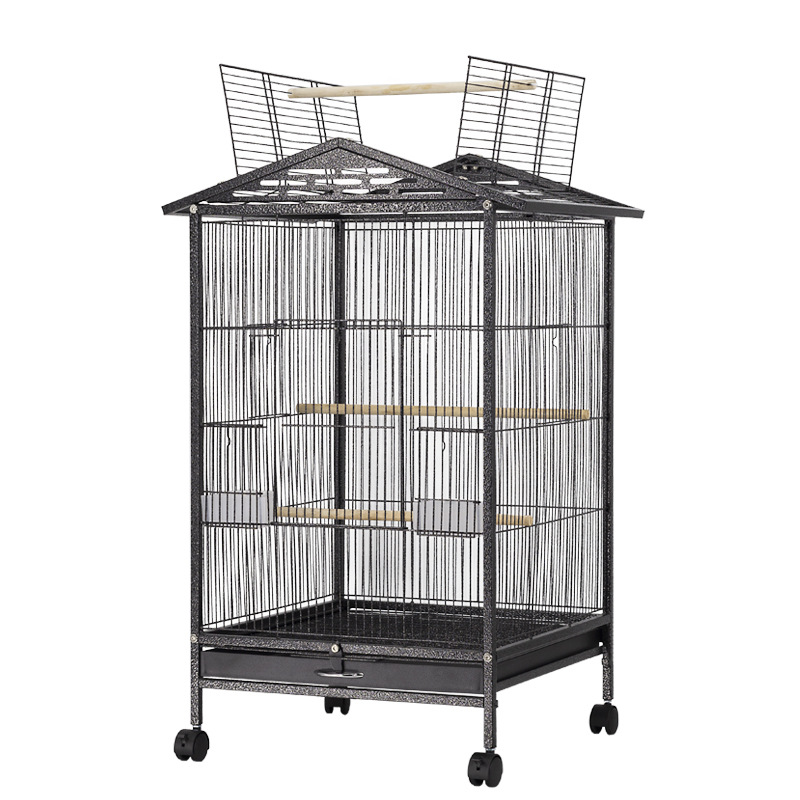 Populär Stil Portable Bird Cage mat Windows Top Metal Drot Bird Cage fir Verkaf a bëlleg Papageien Cages