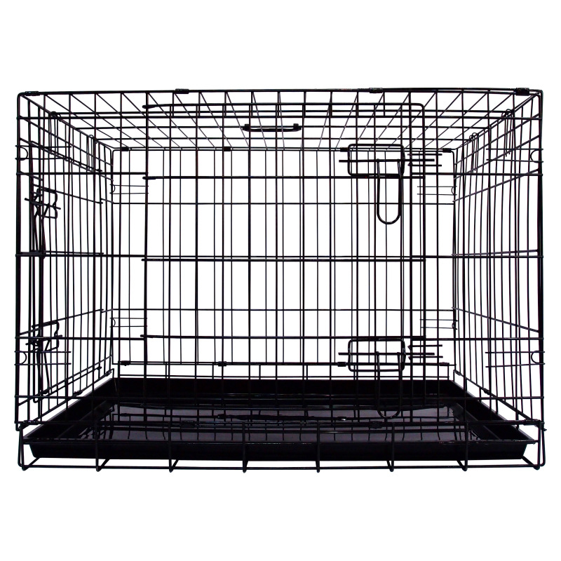 76*54*44 سائز کے اعلیٰ معیار کے سپرے قسم کے بڑے کتے کے پنجرے کے پٹے کے نیچے والی ٹرے کو جوڑ کر محفوظ کیا جا سکتا ہے۔