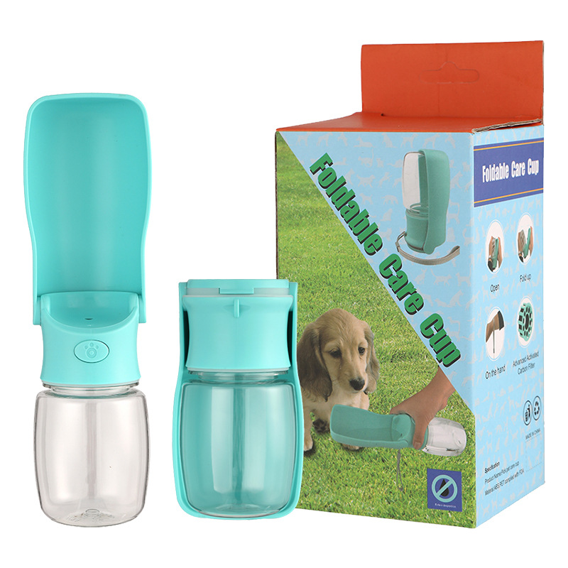Nuevo Taza de agua portátil plegable para mascotas, para caminar al aire libre, ABS, taza de agua