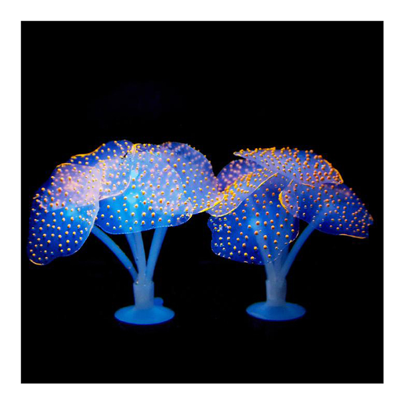 Isda Tank Ornament Luminous Imitated Sea Anemone Simulated fluorescent coral water plant Aquarium Dekorasyon Accessories