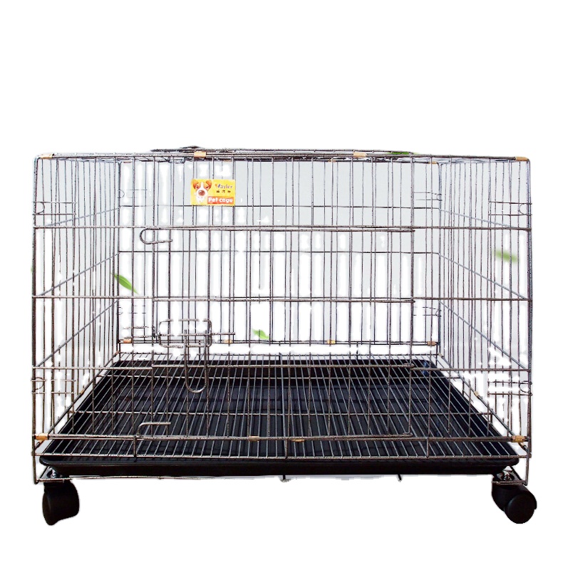 Novi crni metalni kavez za pse, izdržljivi veliki sklopivi kavez za kućne ljubimce