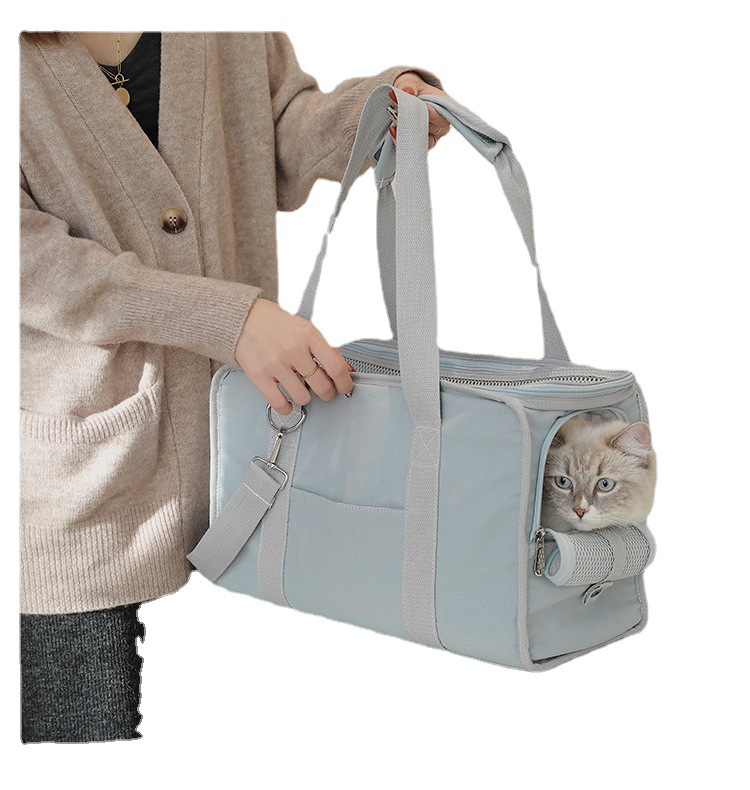 အရည်အသွေးမြင့် ချိန်ညှိနိုင်သော ပခုံးသိုင်းကြိုး အိမ်မွေးတိရစ္ဆာန် ခရီးသွားအိတ် Mesh Window Kitten Carrying Case